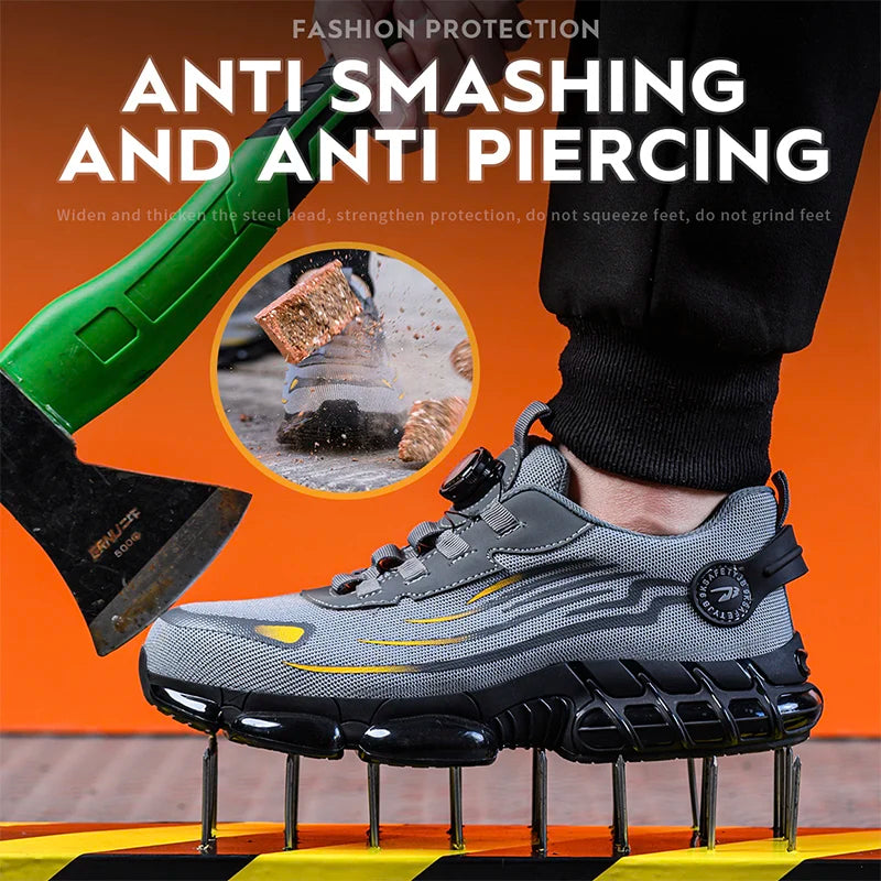RevosStep™ – Men's Safety Shoes with Rotating Button System