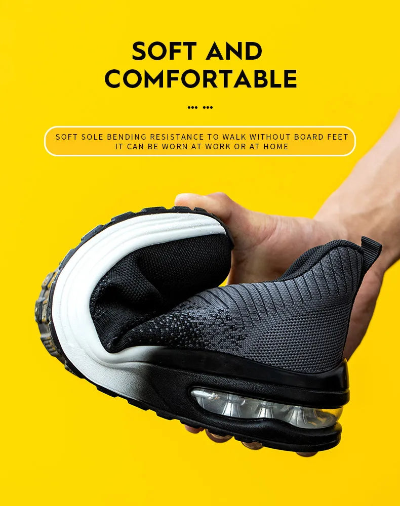 Anti-punSafety shoes with air cushion for men and women