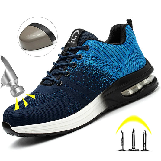 Anti-punSafety shoes with air cushion for men and women