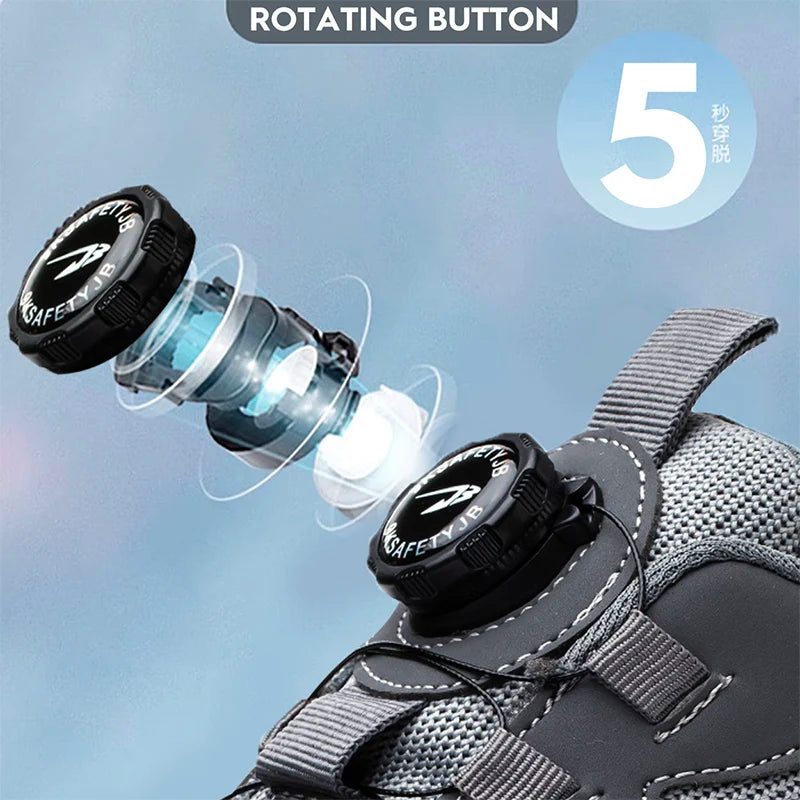 RevosStep™ – Men's Safety Shoes with Rotating Button System