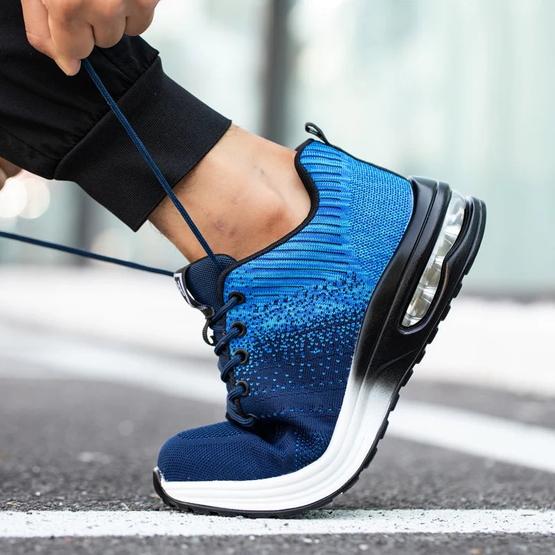 Anti-punSafety shoes with air cushion for men and women