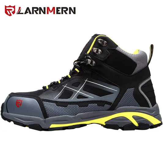 Larnmern Safety Work Boots Steel Toe Shoes Anti-puncture Anti-Non Slip Protective Boots