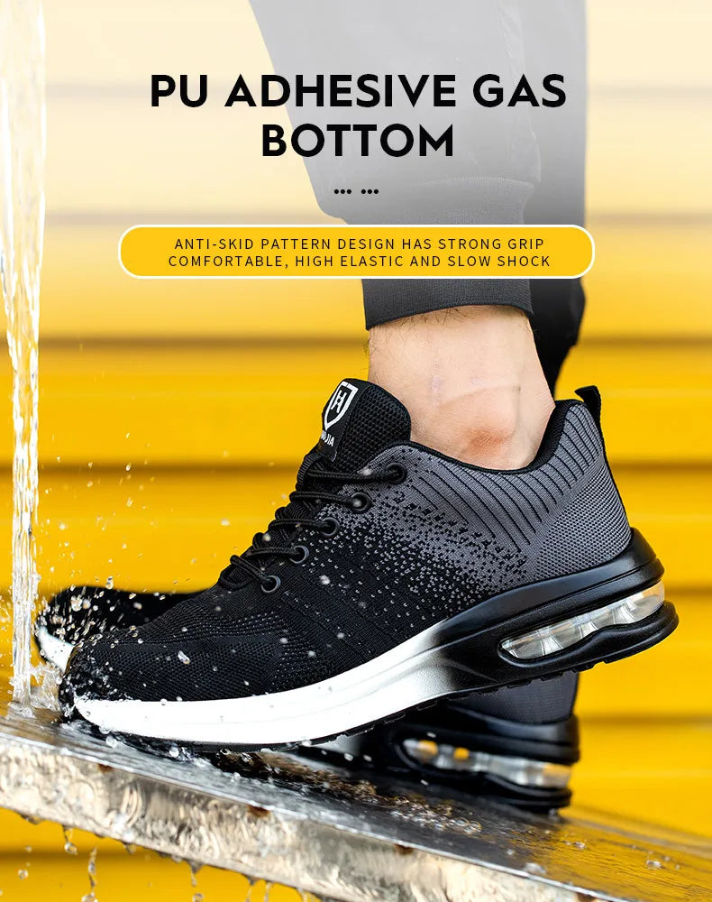 Anti-punSafety shoes with air cushion for men and women