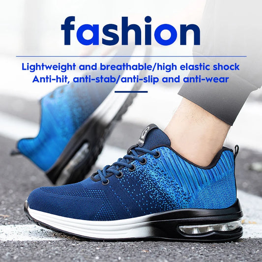Anti-punSafety shoes with air cushion for men and women