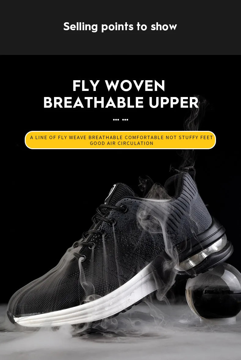 Anti-punSafety shoes with air cushion for men and women