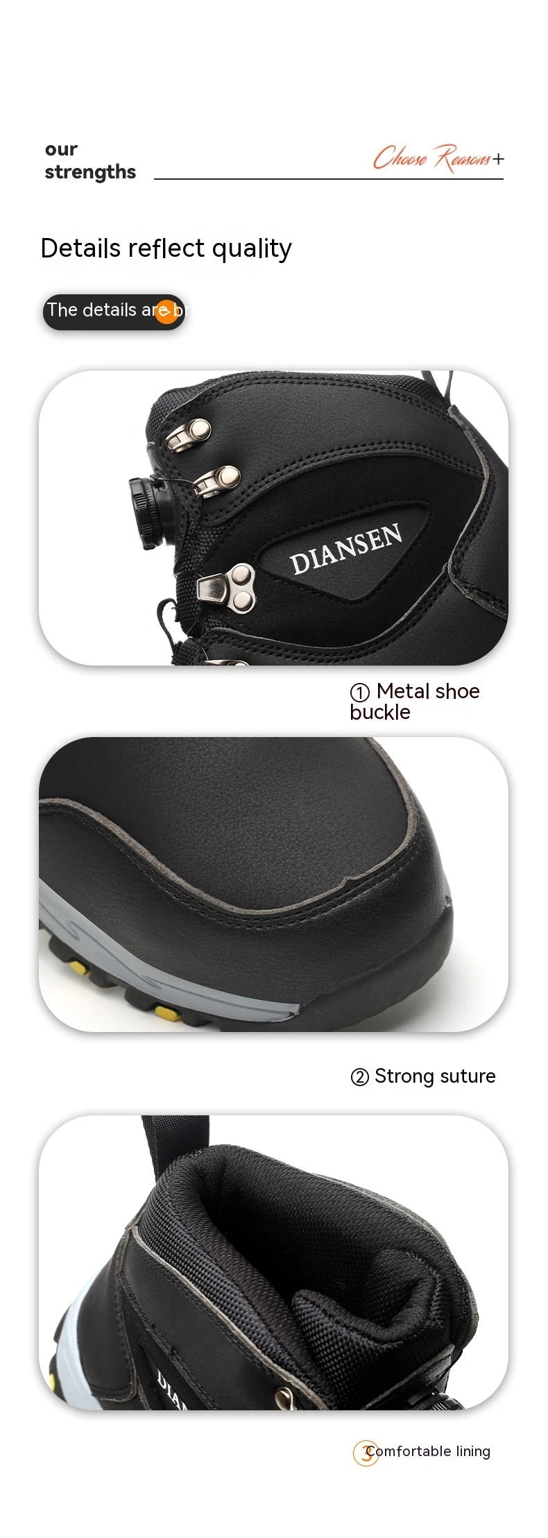Safety boots with rotating buttons, work indestructible shoes, puncture-proof, work boots, tactical boots