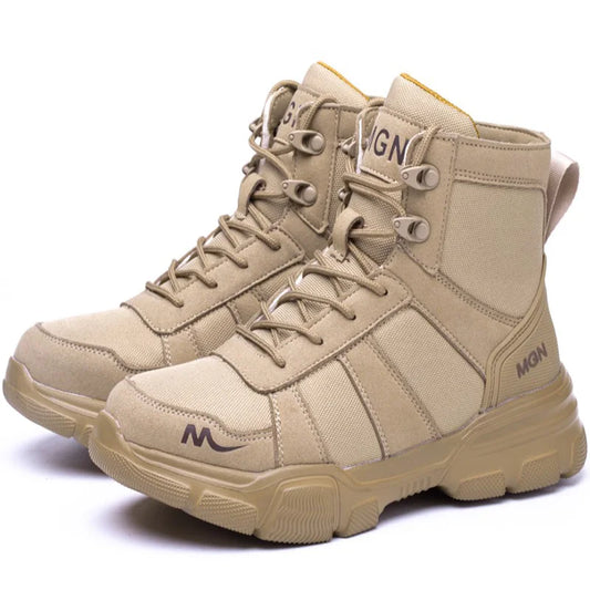 Steel Toe Work Boots Puncture Proof Sneakers Women Non-slip Work Shoes Men Tactical Boots