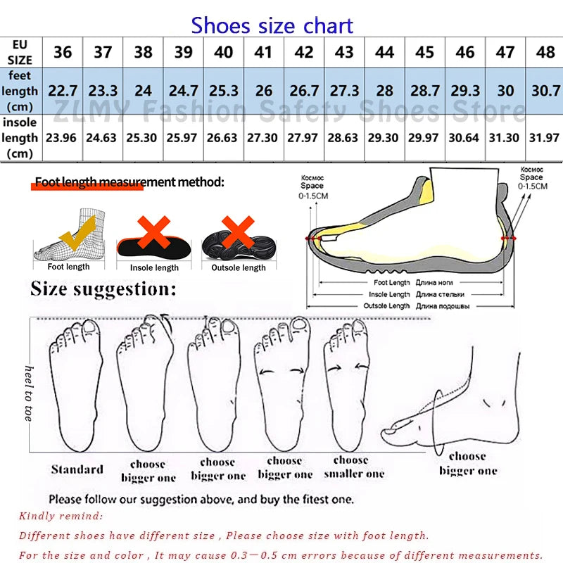 Work shoes for men. Safety, steel toe, breathable work boots with puncture protection.