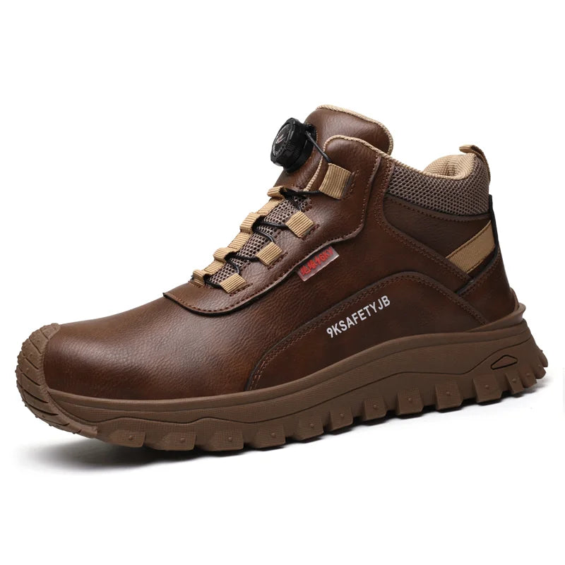 Rotating Button Boots Indestructible Work Boots Non-Slip Impact Resistant