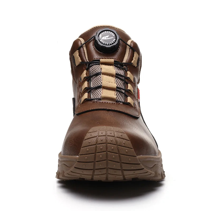 Rotating Button Boots Indestructible Work Boots Non-Slip Impact Resistant