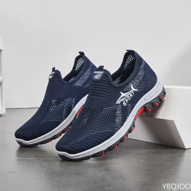 Mesh Breathable Casual Sports Soft Sole Running Shoes Men Vulcanized Sneakers