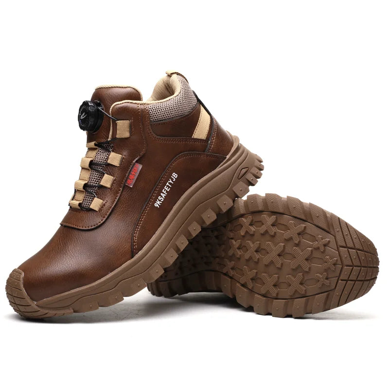 Rotating Button Boots Indestructible Work Boots Non-Slip Impact Resistant