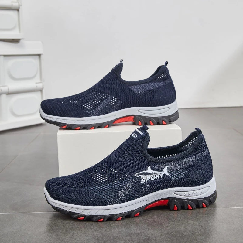 Mesh Breathable Casual Sports Soft Sole Running Shoes Men Vulcanized Sneakers