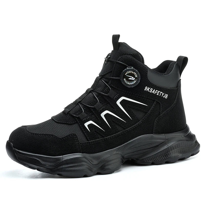 Breathable, non-slip, puncture-resistant safety shoes with steel toe