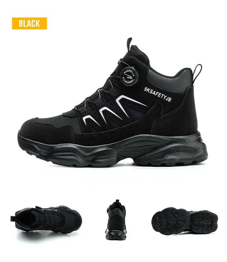 Breathable, non-slip, puncture-resistant safety shoes with steel toe