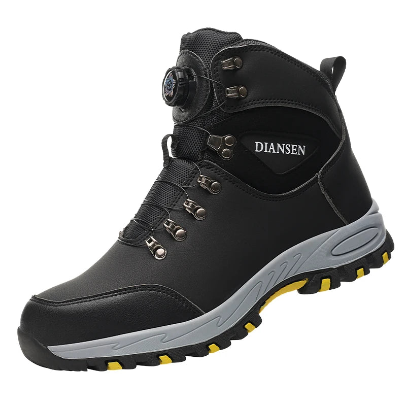 Safety boots with rotating buttons, work indestructible shoes, puncture-proof, work boots, tactical boots