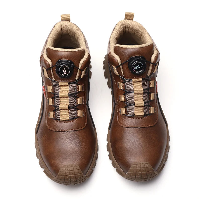 Rotating Button Boots Indestructible Work Boots Non-Slip Impact Resistant