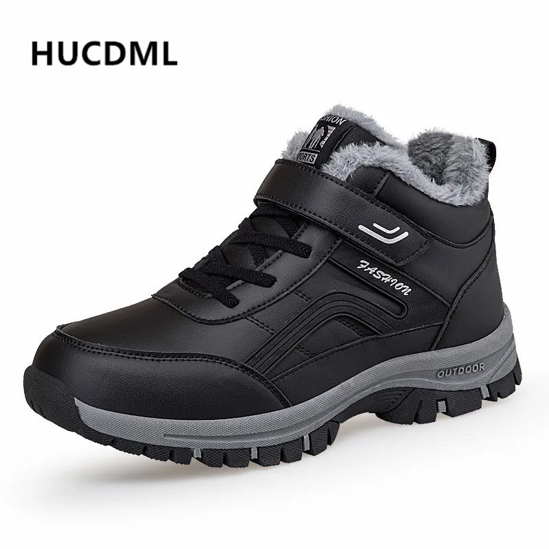 Waterproof work boots, suede warm winter