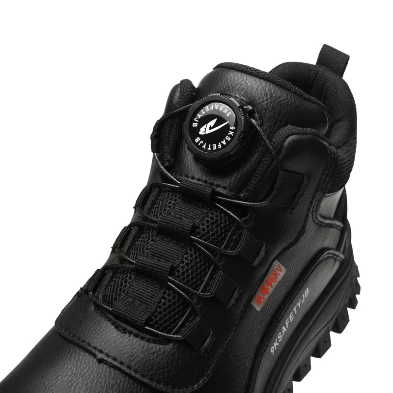 Rotating Button Boots Indestructible Work Boots Non-Slip Impact Resistant