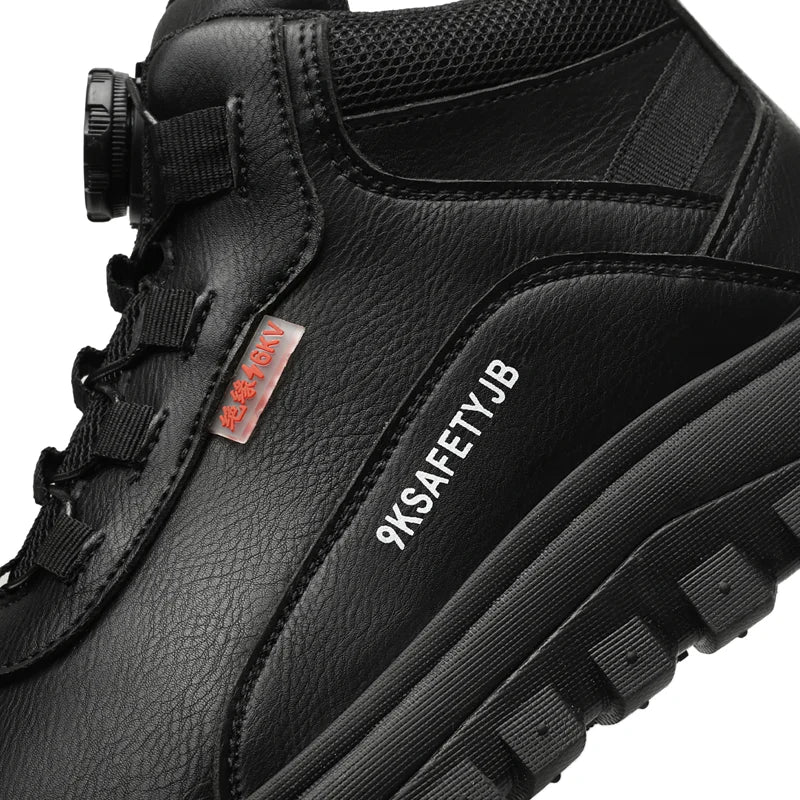 Rotating Button Boots Indestructible Work Boots Non-Slip Impact Resistant
