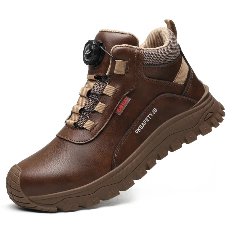 Rotating Button Boots Indestructible Work Boots Non-Slip Impact Resistant