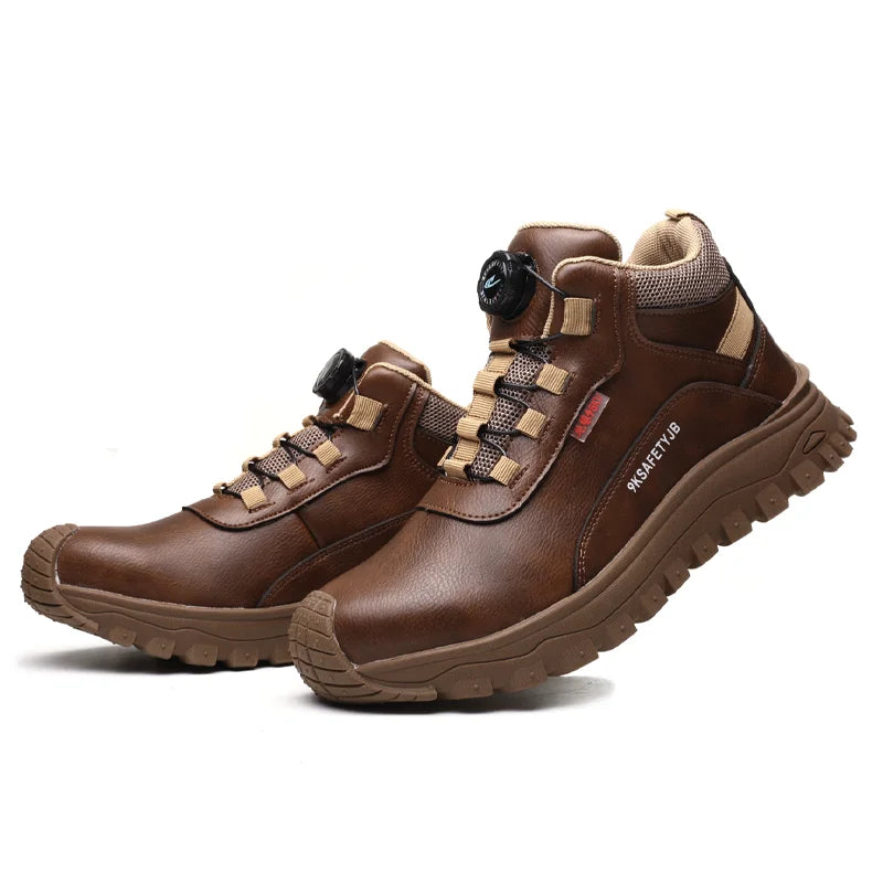 Rotating Button Boots Indestructible Work Boots Non-Slip Impact Resistant